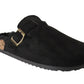 Didi Women's Faux Suede Buckle Slippers with Faux Fur Lining and Cork Platform Comfy & Stylish