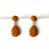 Terra Caramel Enamel Drop Earrings