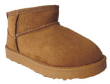 Girls Cozy Kids Faux Suede Boots - Fur Lined Comfort, Sizes 10-2, Five Stylish Colors