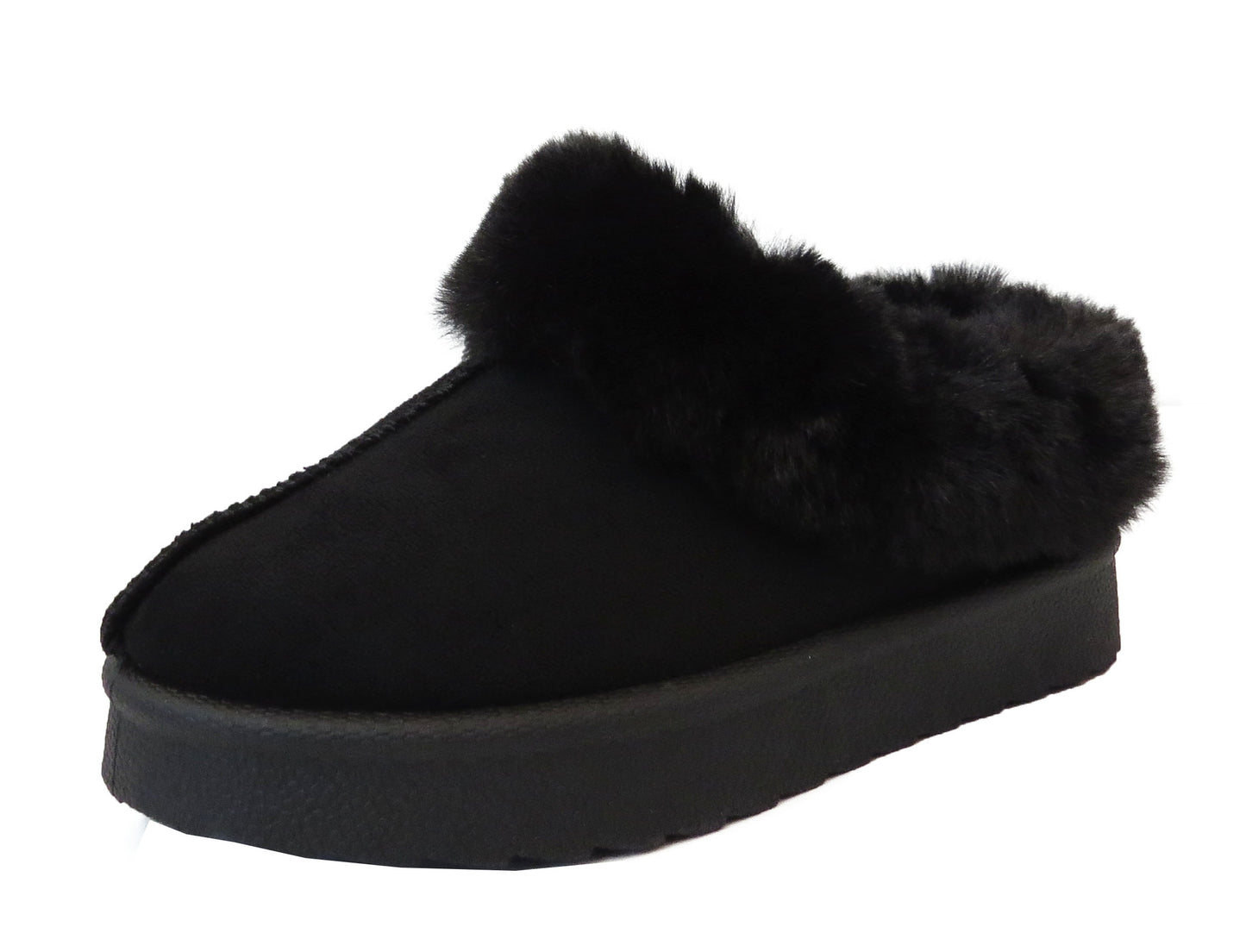 Cozy Kids' Girls' Slippers with Faux Fur Collar and Lining