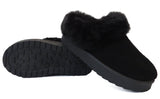 Cozy Kids' Girls' Slippers with Faux Fur Collar and Lining