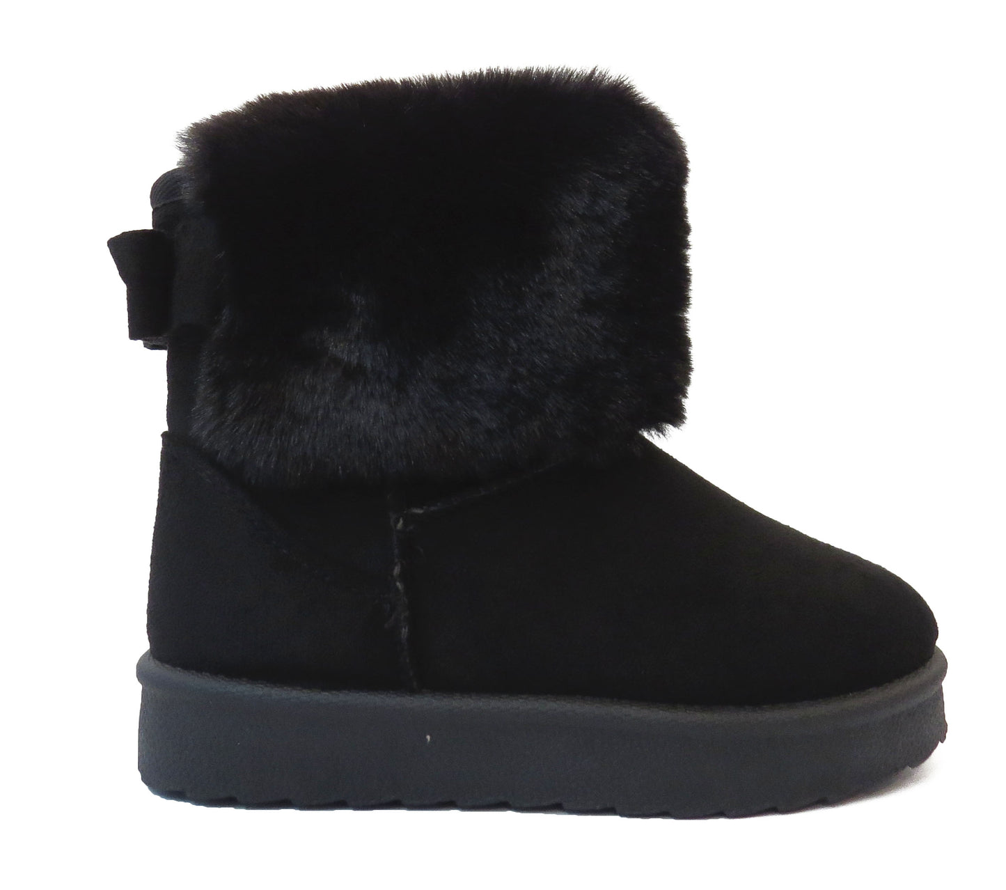 Cozy Kids' Faux Fur Lined Boots with Fluffy Collar - Girls' Comfort Winter Footwear