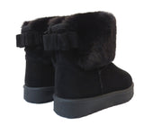 Cozy Kids' Faux Fur Lined Boots with Fluffy Collar - Girls' Comfort Winter Footwear