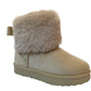 Cozy Kids' Faux Fur Lined Boots with Fluffy Collar - Girls' Comfort Winter Footwear