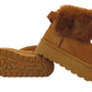 Betty Stylish Ladies Faux Suede Fur-Lined Collar Boots - Khaki, Black, Camel
