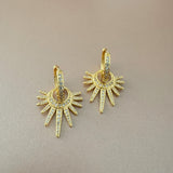Nola Sunburst Charm Jewel Hoop Earring