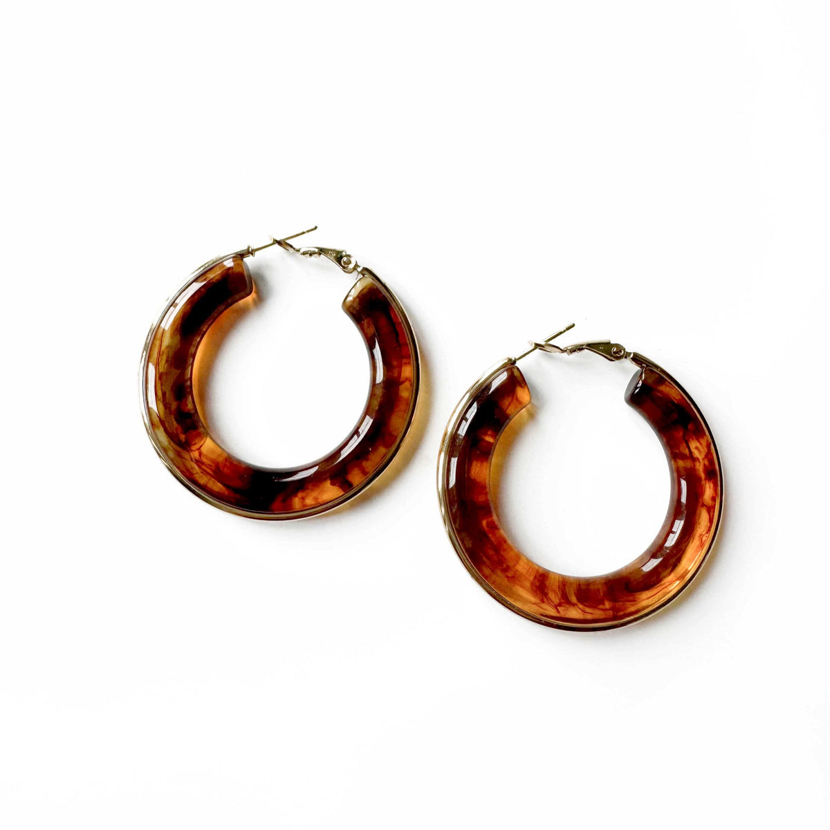 Oreilia Tortoiseshell Hoop Earrings