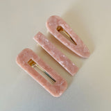Hema Blush Swirl Hair Clip Set