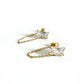 Cleo Luxe 18k Gold Plated Clear Jewel Chain Earrings