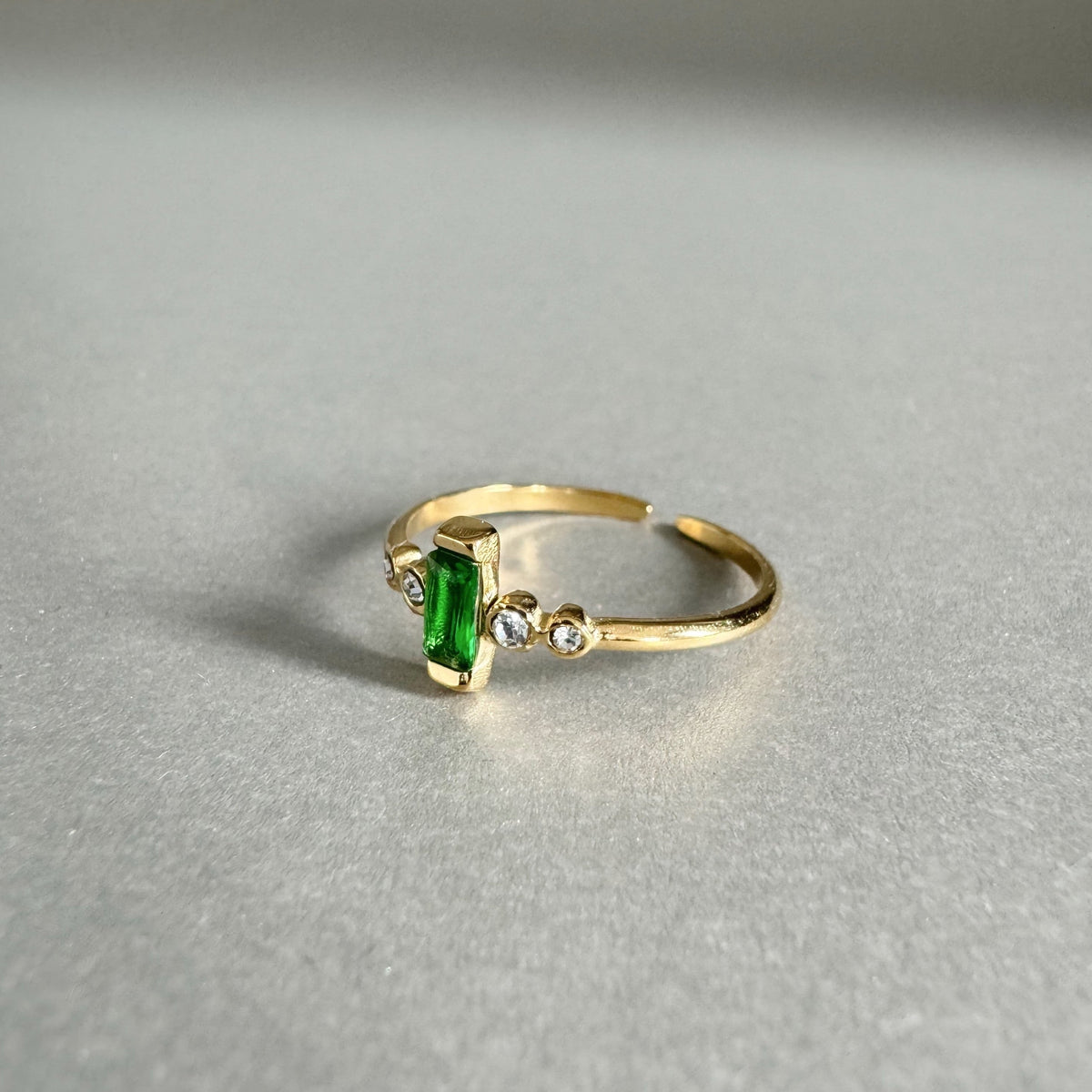 Clarissa Luxe 18k Gold Plated Jewel Ring