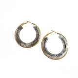 Oreilia Grey Semi Transparent Hoop Earrings