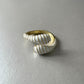 Sloane White And Gold Enamel Ring