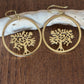 Tree of Life Brass Earrings.