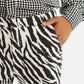 Louche Janelyn Zebra Flared Slim Fit Trouser