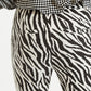 Louche Janelyn Zebra Flared Slim Fit Trouser