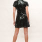 Jaska Sequin V Neck Mini Dress - Green