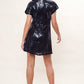 Jaska Sequin V Neck Mini Dress - Navy