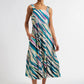 Jema Diagonal Wave Print Midi Sundress