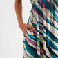 Jema Diagonal Wave Print Midi Sundress