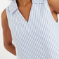 Jerrika Sail Stripe A Line Mini Dress Blue