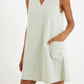 Jerrika Sail Stripe A-Line Mini Dress Green