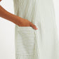 Jerrika Sail Stripe A-Line Mini Dress Green