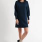 Jessika Plait Mini Dress in Navy