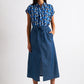 Jessy Chambray Straight Midi Skirt