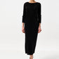 Joeva Pleated Midi Dress - Black