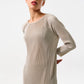 Joeva Pleated Midi Dress - Stone