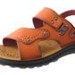 Richie Men's Faux Leather Casual Open-Toe Sandals Tan