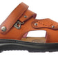 Richie Men's Faux Leather Casual Open-Toe Sandals Tan