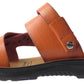 Richie Men's Faux Leather Casual Open-Toe Sandals Tan