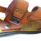 Richie Men's Faux Leather Casual Open-Toe Sandals Tan