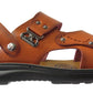 Richie Men's Faux Leather Casual Open-Toe Sandals Tan