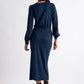 Karen Brushed Marl Jersey Midi Dress - Navy