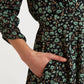 Kathlyn Fleur Vert Print Long Sleeve Midi Dress