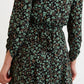 Kathlyn Fleur Vert Print Long Sleeve Midi Dress