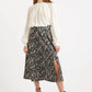 Kiyo Roar Print Midi Skirt