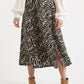 Kiyo Roar Print Midi Skirt