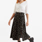 Kiyo Slavic Flowers Midi Skirt