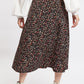 Louche Kiyo Wax Flower Print Midi Skirt