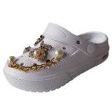 Naomi Girls Sandals Kids Charm Garden Clogs Summer Beach Slip on Mules Slippers Shoes