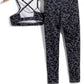 Charcoal Leopard Sports Bra and Legging Set