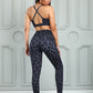 Charcoal Leopard Sports Bra and Legging Set