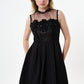 Lenore Black Lace Bodice Mini Dress