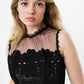 Lenore Black Lace Bodice Mini Dress
