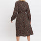 Louche Leonie Wax Flower Long Sleeve Midi Shirtdress