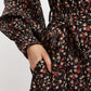Louche Leonie Wax Flower Long Sleeve Midi Shirtdress