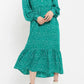Louche Lif Naive Ditsy Print Tiered Long Sleeve Midi Dress